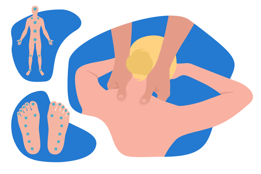 Woman getting a massage